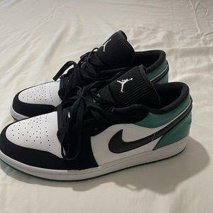 Nike Air Jordan 1’s Low - Green, Black and White